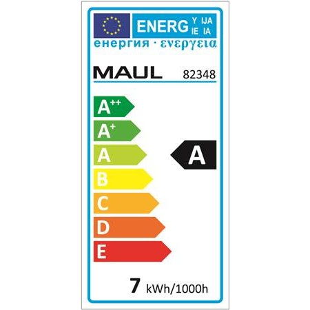 Stojacia lampa, kancelárska, LED, nastaviteľná, MAUL "Pirro", čierna