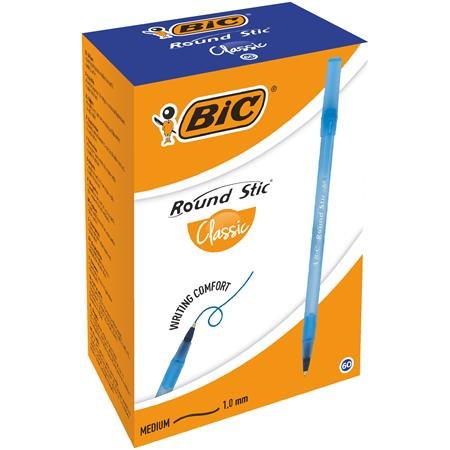 Guľôčkové pero, 0,32 mm, s vrchnákom, BIC "Round Stic Classic", modré