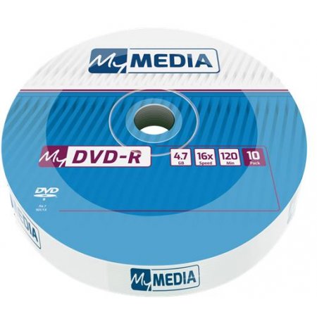 DVD-R disk, 4,7 GB, 16x, 10 ks, zmršťovacie balenie, MYMEDIA