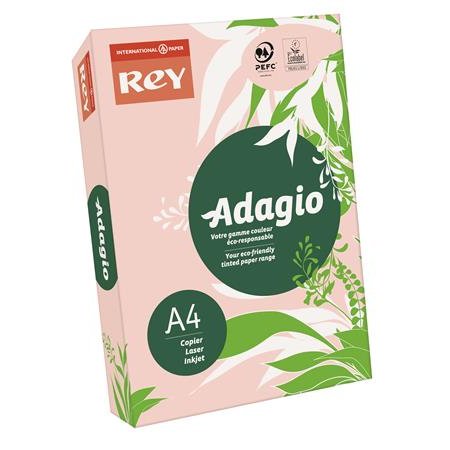 Kopírovací papier, farebný, A4, 80 g, REY "Adagio", pastelová ružová