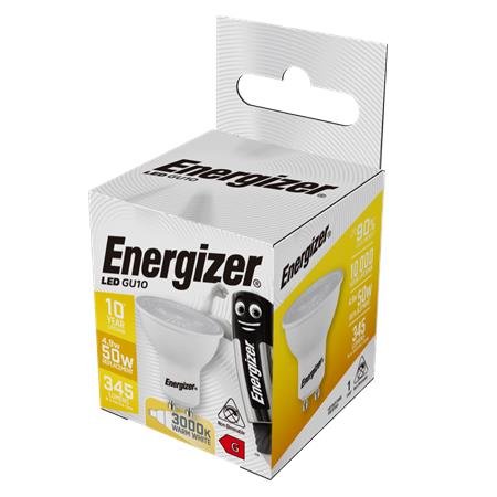 LED žiarovka, GU10 spot, 4,9W (50W), 345lm, 3000K, ENERGIZER