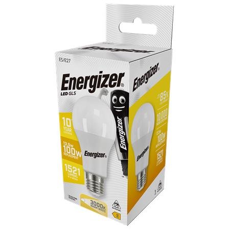 LED žiarovka, E27, klasická guľa, 13,5W (100W), 1521lm, 3000K, ENERGIZER