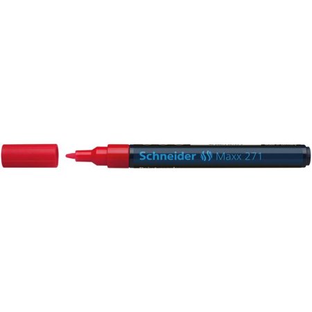 Lakový popisovač, 1-2 mm, SCHNEIDER "Maxx 271", červený