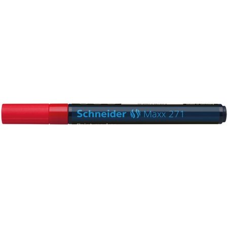 Lakový popisovač, 1-2 mm, SCHNEIDER "Maxx 271", červený