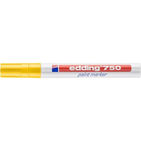 Permanentný lakový popisovač, 2-4 mm, EDDING "750", žltý