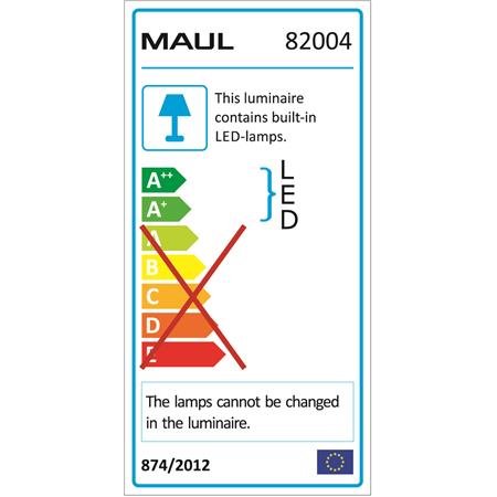 Stolová lampa, LED, MAUL "Arc", biela