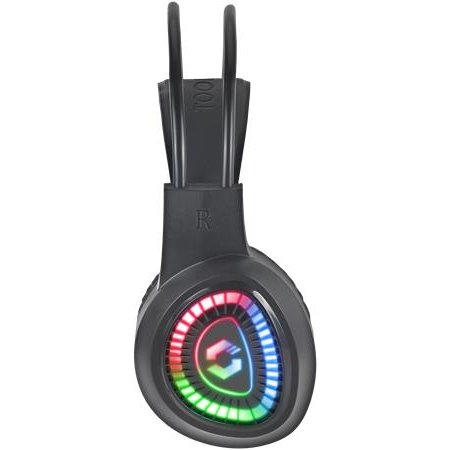 Náhlavné slúchadlá, drôtové, gaming, 2x3.5 mm jack + USB-A, SPEEDLINK "Voltor LED", čierna