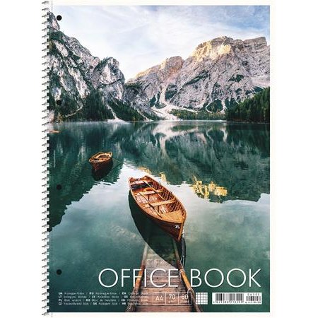 Špirálový zošit, A4+, štvorčekový, 80 listov, SHKOLYARYK "Office book", mix