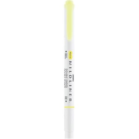 Zvýrazňovač, 1,0/3,5 mm, obojstranný, ZEBRA "Mildliner Fluorescent", žltá