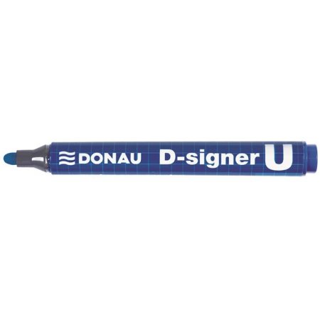 Permanentný popisovač, 2-4 mm, kužeľový hrot, DONAU "D-signer U", modrý