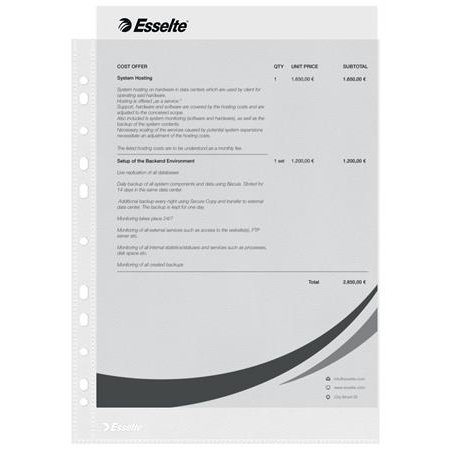 Euroobal, A4, 43 mikr, drsný povrch, ESSELTE  "Standard"