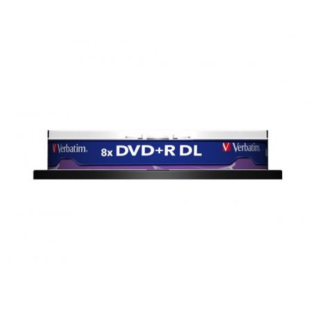 DVD+R disk, dvojvrstvový, 8,5GB, 8x, 10 ks, cake box, VERBATIM "Double Layer"