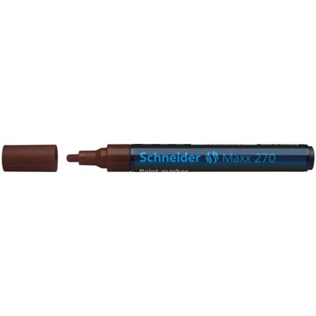 Lakový popisovač, 1-3 mm, SCHNEIDER "Maxx 270", hnedý