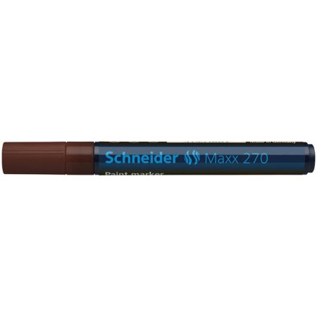 Lakový popisovač, 1-3 mm, SCHNEIDER "Maxx 270", hnedý