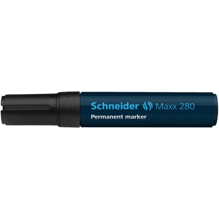 Permanentný popisovač, 4-12 mm, zrezaný hrot, SCHNEIDER "Maxx 280", čierny