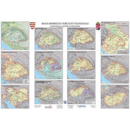 Podložka na stôl,"Dejepisná mapa Maďarska/Teritoriálne zmeny - Magyar történet áttekintése/Ter. változások" - výr. v MJ