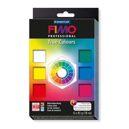 Modelovacia sada, 6x85 g, FIMO "Professional True Colours", 6 rôznych farieb