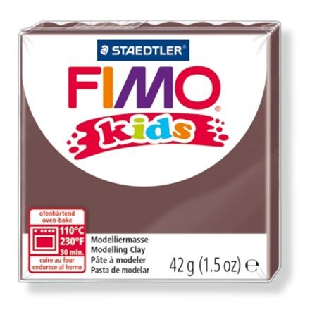 Modelovacia hmota, 42 g, FIMO "Kids", hnedá