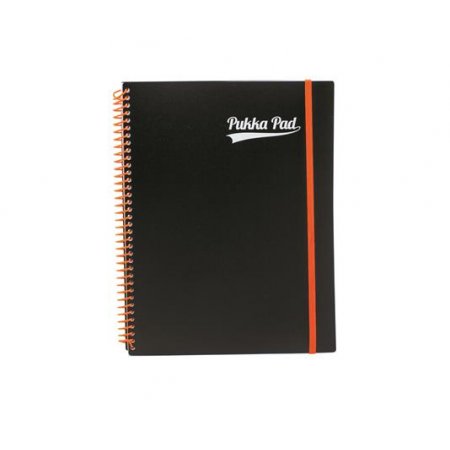 Špirálový zošit, A4+, linajkový, 100 strán, PUKKA PAD, "Neon notepad"