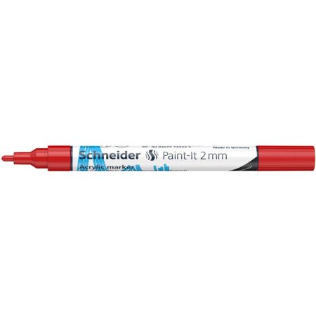 Akrylový popisovač, 2 mm, SCHNEIDER "Paint-It 310", červený