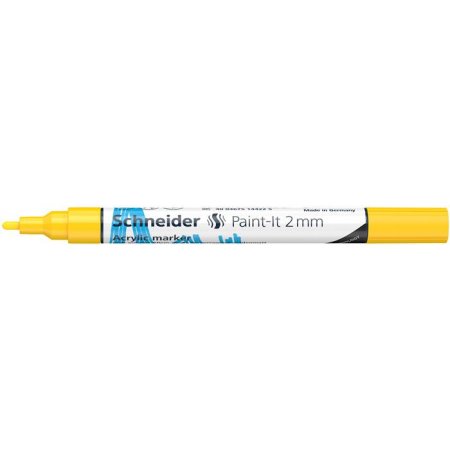 Akrylový popisovač, 2 mm, SCHNEIDER "Paint-It 310", žltý