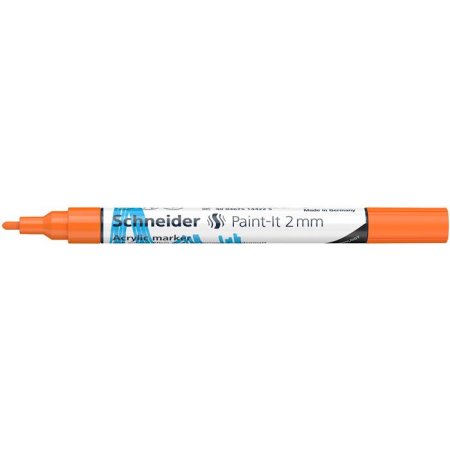 Akrylový popisovač, 2 mm, SCHNEIDER "Paint-It 310", oranžový