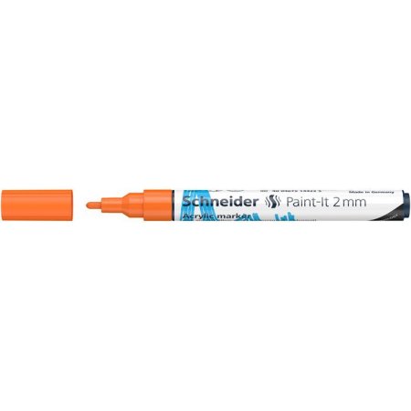 Akrylový popisovač, 2 mm, SCHNEIDER "Paint-It 310", oranžový