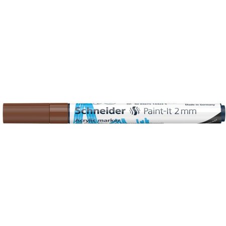 Akrylový popisovač, 2 mm, SCHNEIDER "Paint-It 310", hnedý