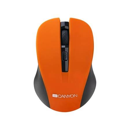 Myš, bezdrôtová, optická, USB, CANYON "MW-1", oranžová 