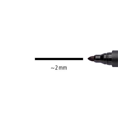 Permanentný popisovač, sada, 2 mm, kužeľový hrot, STAEDTLER "Lumocolor® 352", 6 rôznych farieb