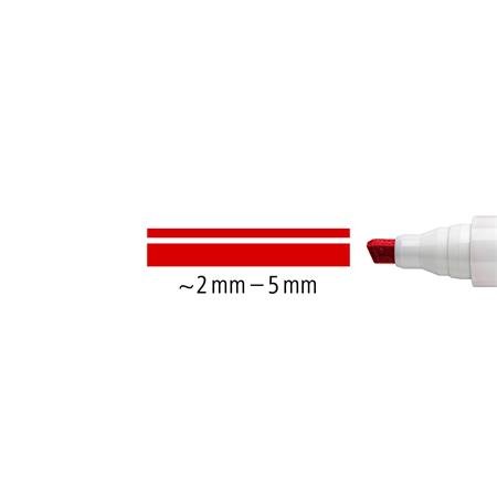 Popisovač na tabule a flipchartové tabule, zrezaný hrot, STAEDTLER "Lumocolor 351 B", červený