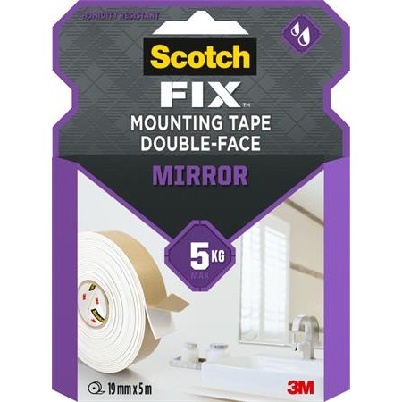 Lepiaca páska na zrkadlá, obojstranná, 19 mm x 5 m, 3M SCOTCH "Mirror"