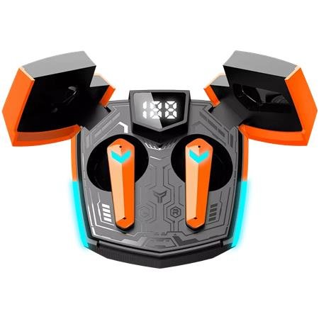 Slúchadlá, bezdrôtové, Bluetooth 5.3, gaming, CANYON "DoubleBee GTWS-2", oranžové