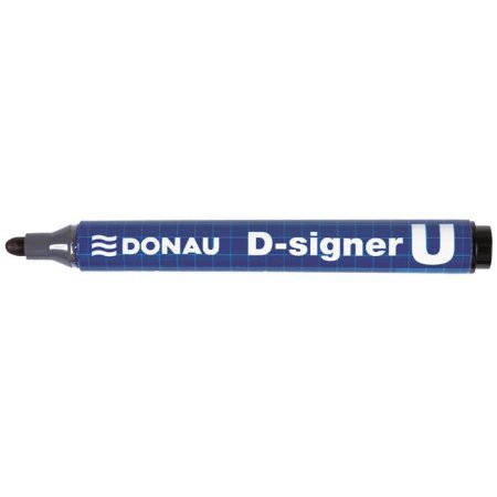 Permanentný popisovač, 2-4 mm, kužeľový hrot, DONAU "D-signer U", čierny