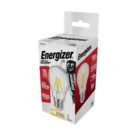 LED žiarovka, E24, vláknitá guľa, 6,7W (60W), 806lm, 2700K, ENERGIZER