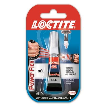 Sekundové lepidlo, gél, 2 g, HENKEL "Loctite Super Bond Power Gél"