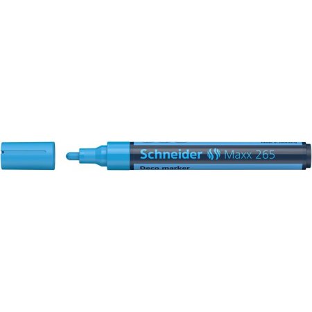 Kriedový popisovač, 2-3 mm, SCHNEIDER "Maxx 265", svetlomodrý