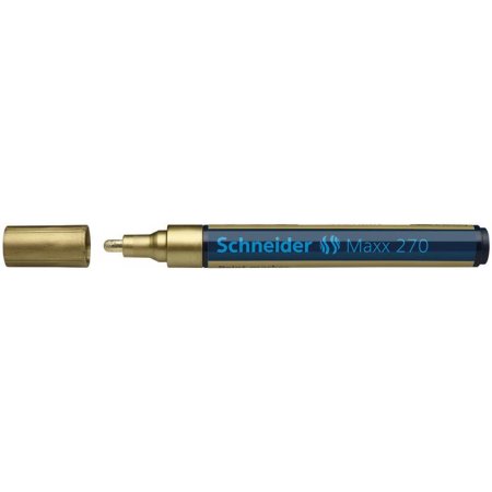 Lakový popisovač, 1-3 mm, SCHNEIDER "Maxx 270", zlatý