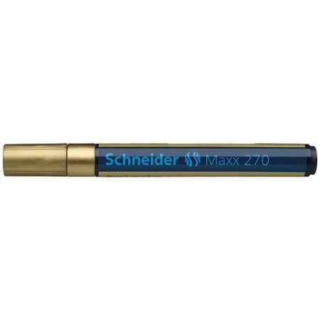 Lakový popisovač, 1-3 mm, SCHNEIDER "Maxx 270", zlatý