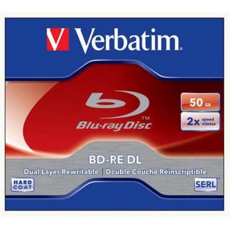 BD-RE BluRay disk, dvojvrstvový, prepisovateľný, 50GB, 2x, 1 ks, klasický obal, VERBATIM