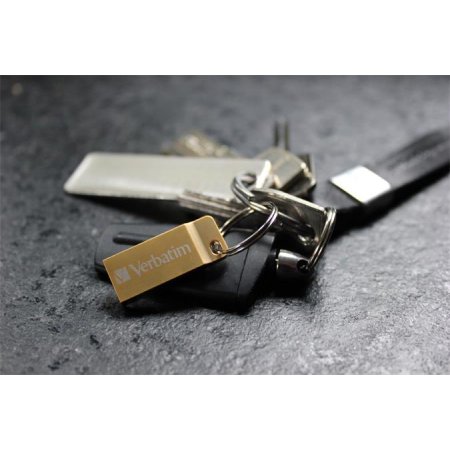 USB kľúč, 32GB, USB 3.2,  VERBATIM "Executive Metal", zlatá