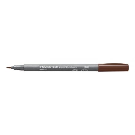 Fixka v tvare štetca, sada, STAEDTLER "Pigment brush 371", 24 rôznych farieb