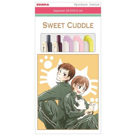 Sada písacích potrieb, ZEBRA "Manga Set, Sweet cuddle", 5-kusová