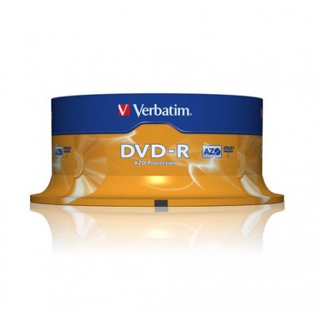 DVD-R disk, AZO, 4,7GB, 16x, 25 ks, cake box, VERBATIM