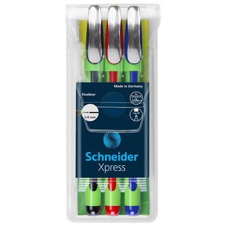 Liner, sada, 0,8 mm, SCHNEIDER "Xpress", mix farieb