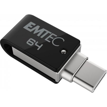 USB kľúč, 64 GB, USB 3.2, vstup USB-A / výstup USB-C, EMTEC „T260C Dual“