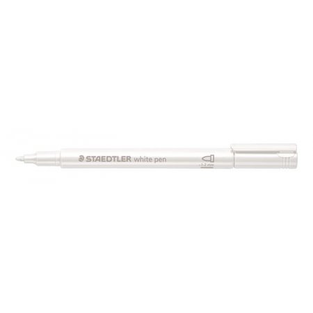 Dekoračný popisovač, 1-2 mm, kužeľový hrot, STAEDTLER "8323", biely