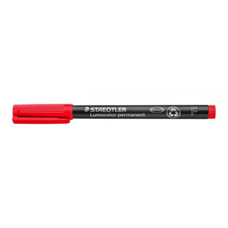 Permanentný popisovač, OHP, 0,6 mm, STAEDTLER "Lumocolor® 318 F", červená