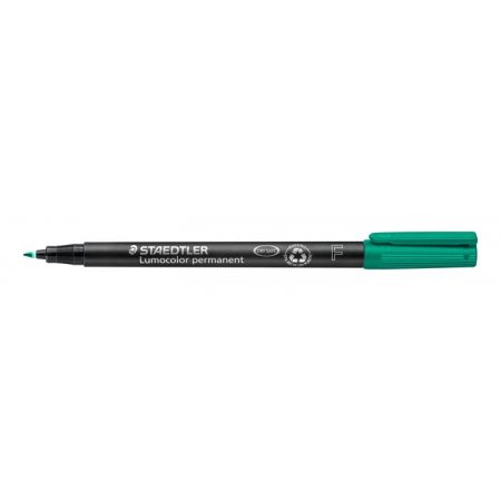 Permanentný popisovač, OHP, 0,6 mm, STAEDTLER "Lumocolor® 318 F", zelená