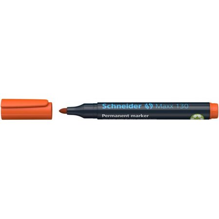 Permanentný popisovač, 1-3 mm, kužeľový hrot, SCHNEIDER "Maxx 130", oranžový